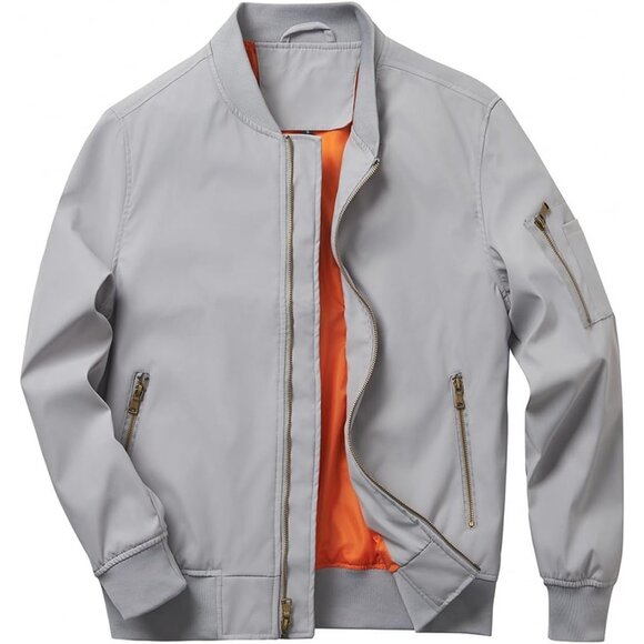 Men’s Bomber Jacket Lightweight Casual Stylish Spring Fall